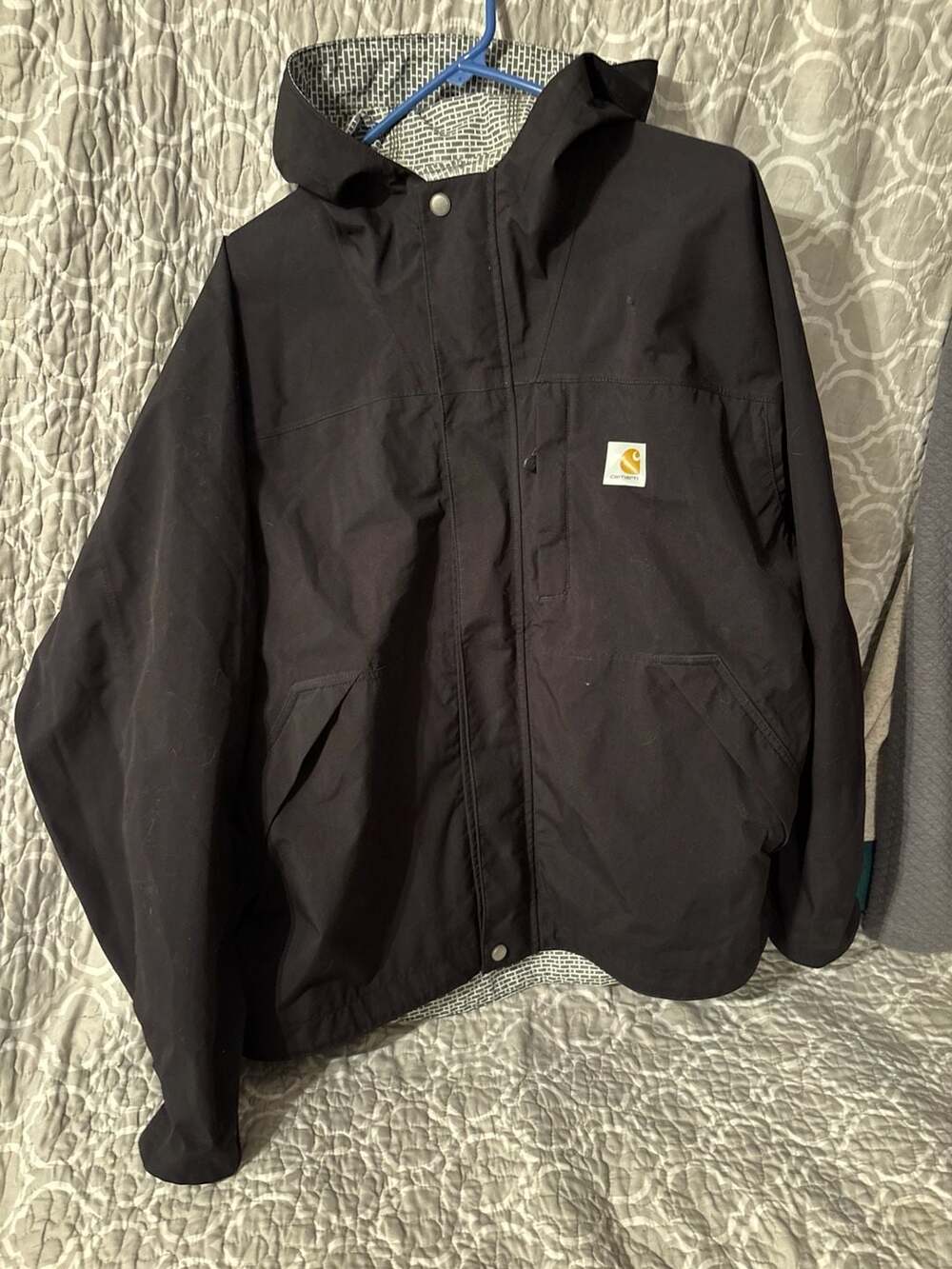 Carhartt Men's Shoreline Storm Defender Loose Fit Heavyweight Jacket Black Size